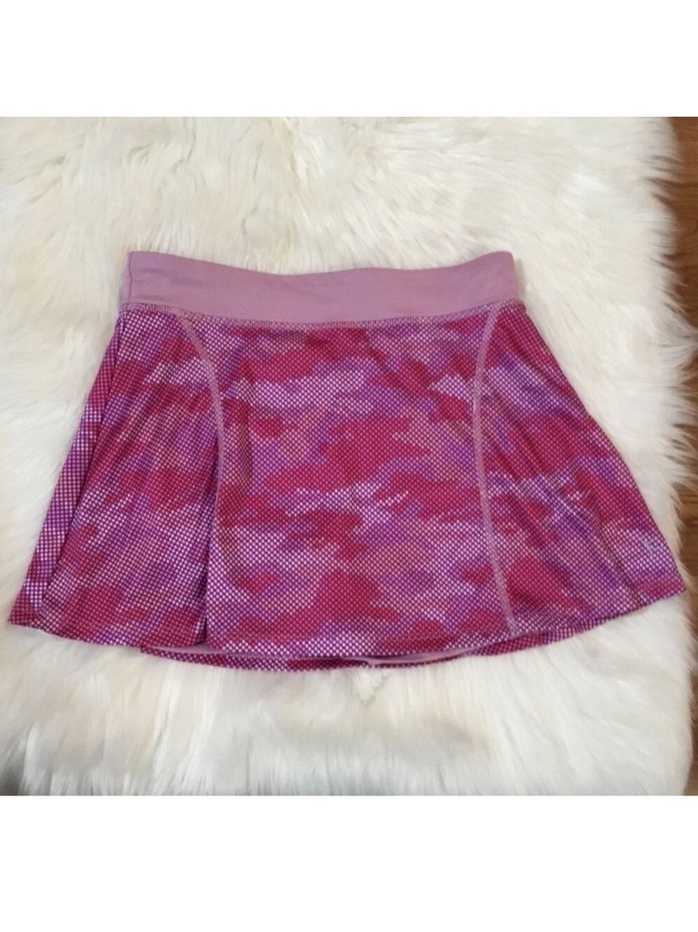 Danskin Now pink & purple camo skort/tennis skirt girls Large (10-12)